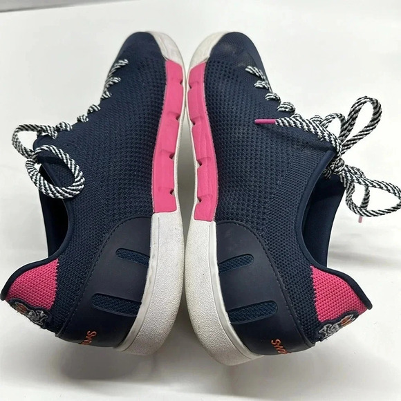 Psycho Bunny X SWIMS The Breeze Tennis Knit Sneakers Shoes Navy Blue Men Size 11 main image 5